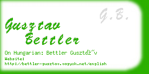 gusztav bettler business card